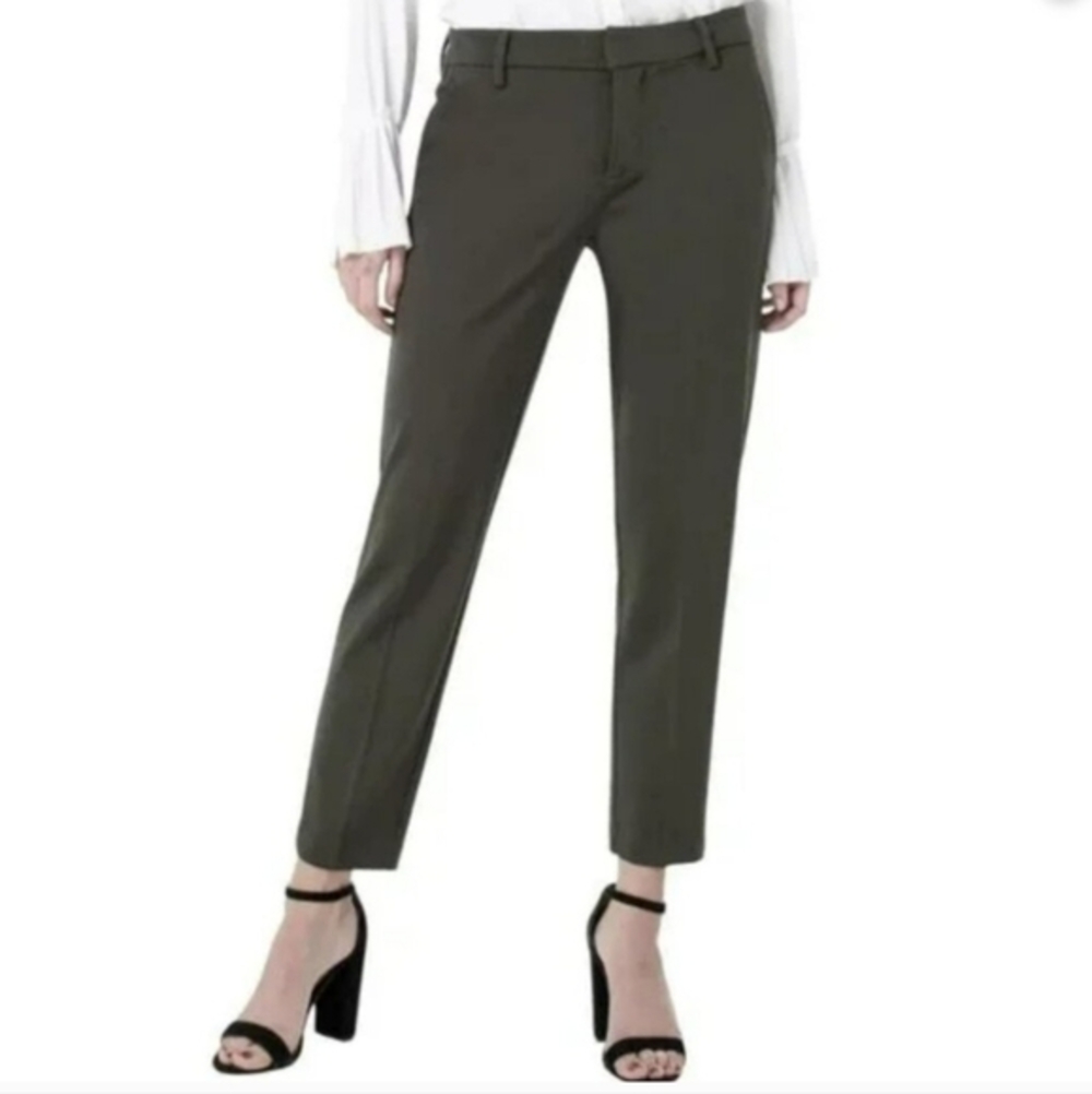 Liverpool Grey Career Academia Ankle cropped‎ stretch pants plus size 22